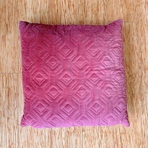 World Market 18” Quilted Velvet Throw Pillow
